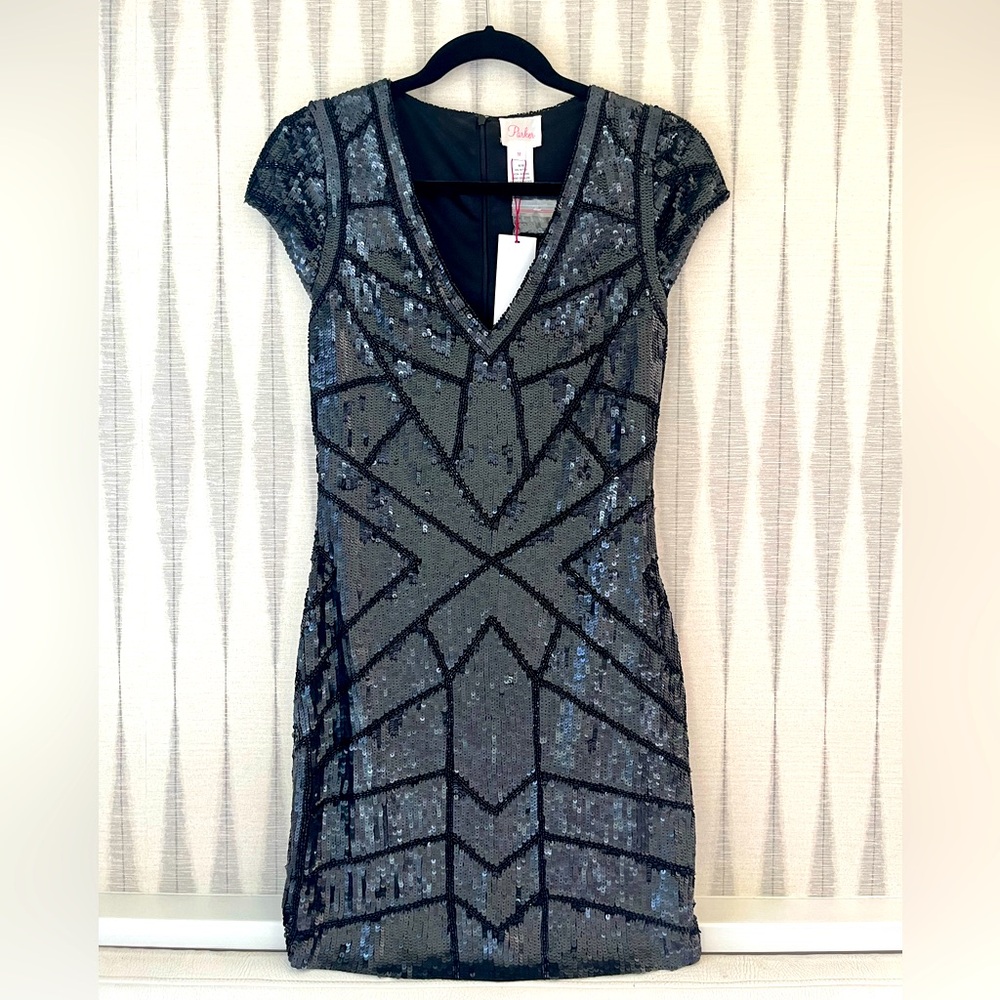 Stunning fitted sequin mini dress from Blu Bird. Brand new with tags.